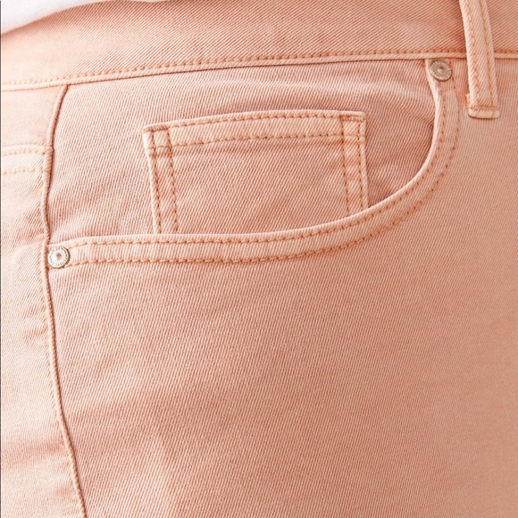 Addition Elle Women Salmon Orange Pink Pastel Slim Leg Denim Size 10 - Picture 3 of 7